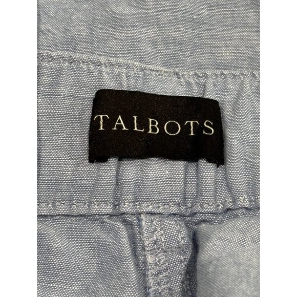 Talbots 2P Supersoft Cargo Pants 100% Cotton Blue - Picture 3 of 10